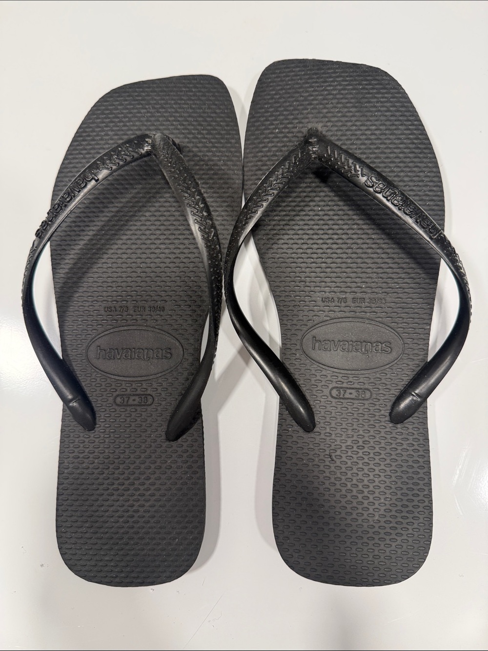 Havaianas Women's Slim Squar Black Flip Flop Sandals